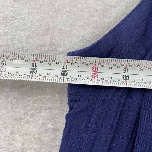 Knox Rose Sleeveless Maxi Dress Size LARGE Blue Tiered Ruffles Gauzy Beachy Boho - Picture 13 of 14